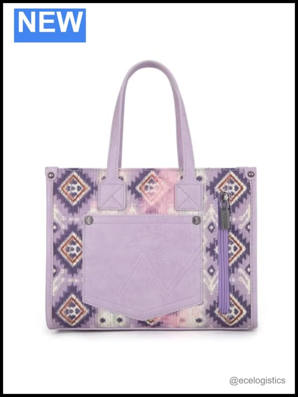 Aztec Tote Bag Women Western Boho Purse Canvas Vegan Leather Crossbody